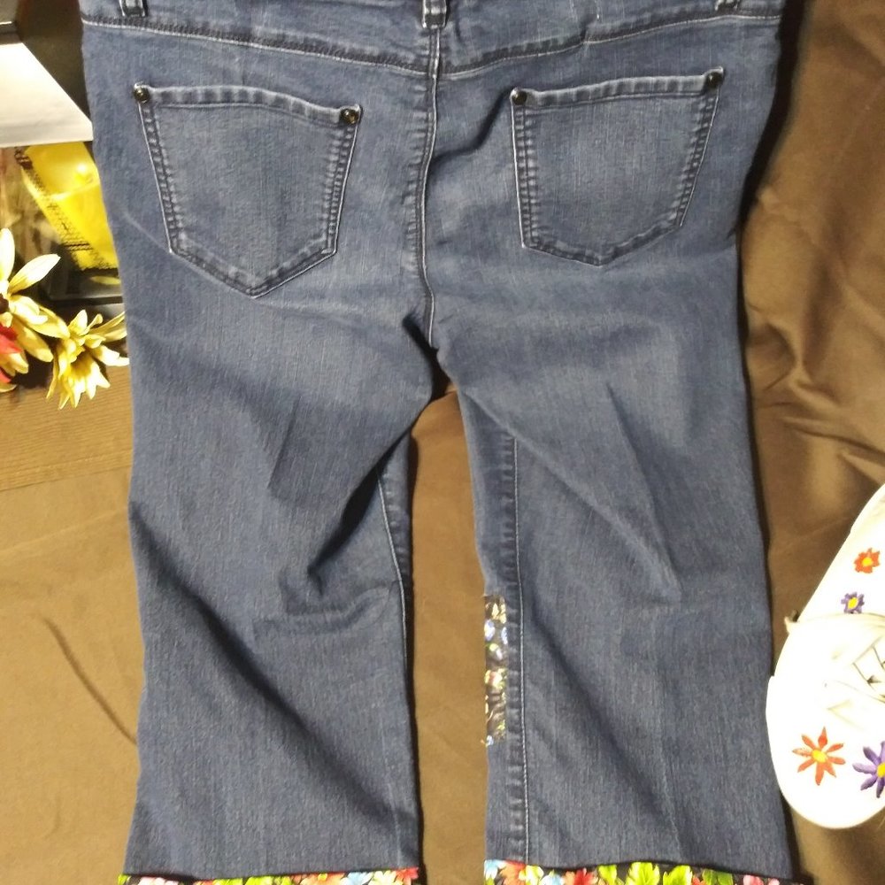 405 jeaniemade Size14 LaurenConrad Patchwork Capri - Picture 4 of 4